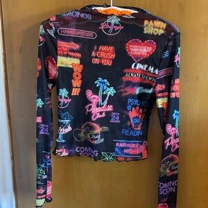 Colorful Graphic Long Sleeve Top